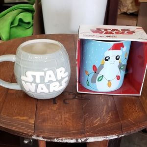 2 Star Wars mugs. 1 new in the box